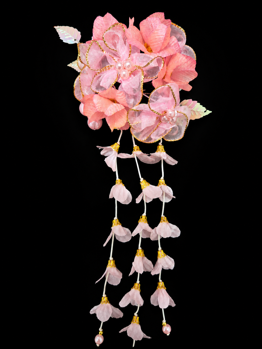 Acessório floral coral